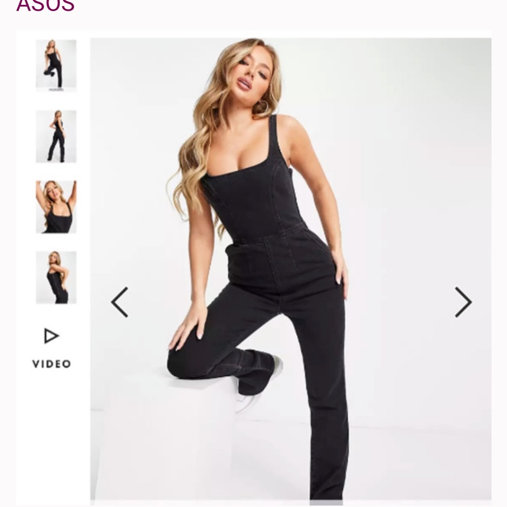Form Fitting Jean Jumpsuit